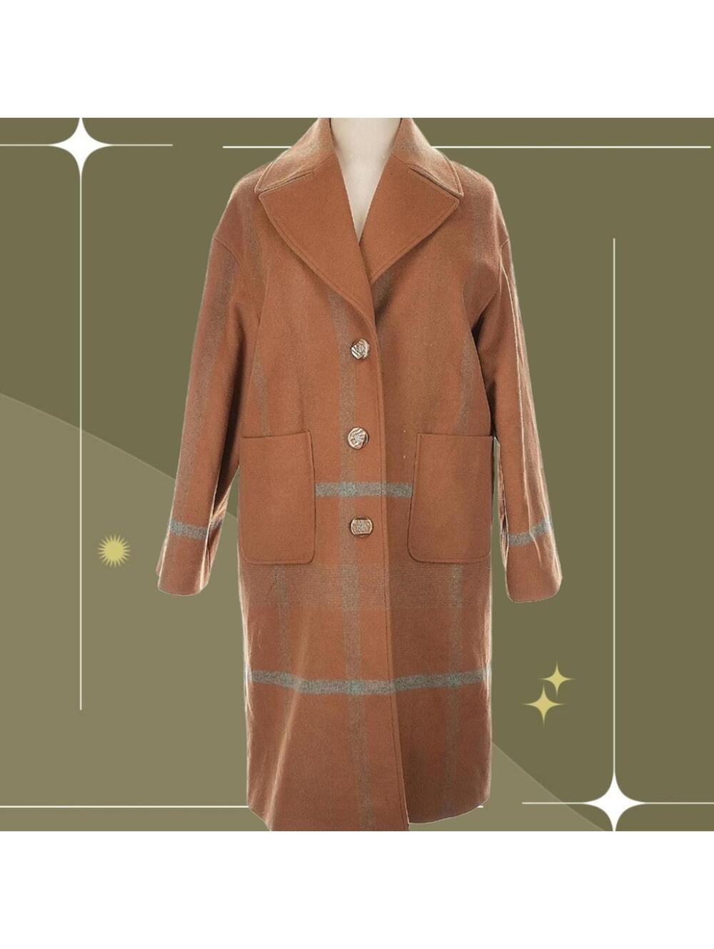 ✨ Pendleton Plaid Wool Over Coat Size 14